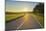 Country road at sunrise, Gottersdorf, Odenwald, Baden Wurttemberg, Germany-Raimund Linke-Mounted Photographic Print