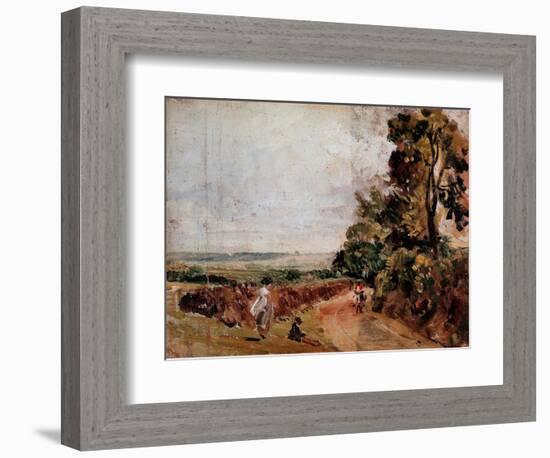 Country Road between East Bergholt and Flatford Painting by John Constable (1776-1837) 1811 Approx.-John Constable-Framed Giclee Print