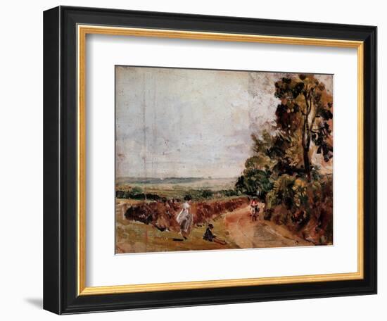 Country Road between East Bergholt and Flatford Painting by John Constable (1776-1837) 1811 Approx.-John Constable-Framed Giclee Print