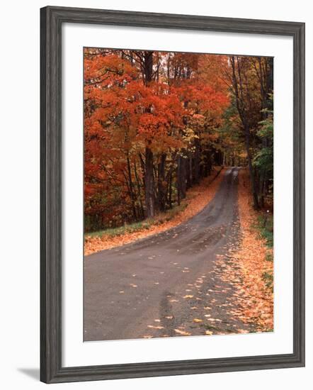 Country Road in Autumn, Vermont, USA-Charles Sleicher-Framed Photographic Print