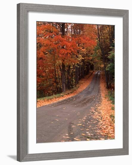 Country Road in Autumn, Vermont, USA-Charles Sleicher-Framed Photographic Print