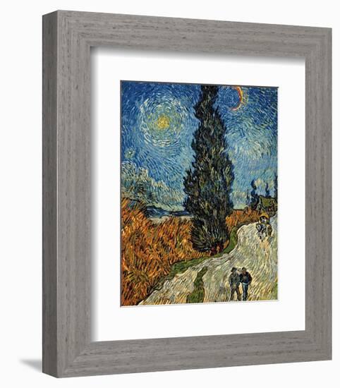 Country Road in Provence by Night, c.1890-Vincent van Gogh-Framed Art Print