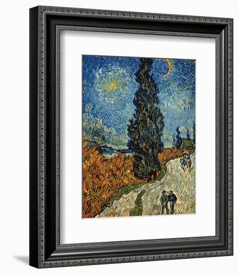 Country Road in Provence by Night, c.1890-Vincent van Gogh-Framed Art Print