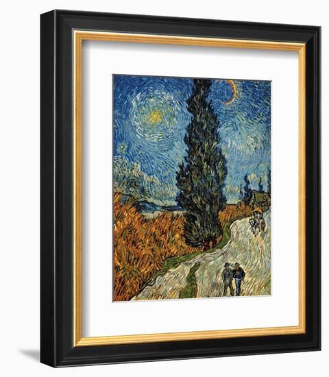 Country Road in Provence by Night, c.1890-Vincent van Gogh-Framed Art Print