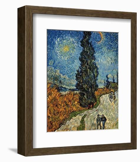 Country Road in Provence by Night, c.1890-Vincent van Gogh-Framed Art Print