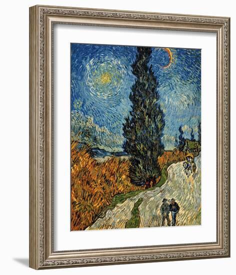 Country Road in Provence by Night, c.1890-Vincent van Gogh-Framed Art Print