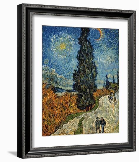 Country Road in Provence by Night, c.1890-Vincent van Gogh-Framed Art Print