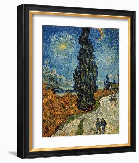 Country Road in Provence by Night, c.1890-Vincent van Gogh-Framed Art Print