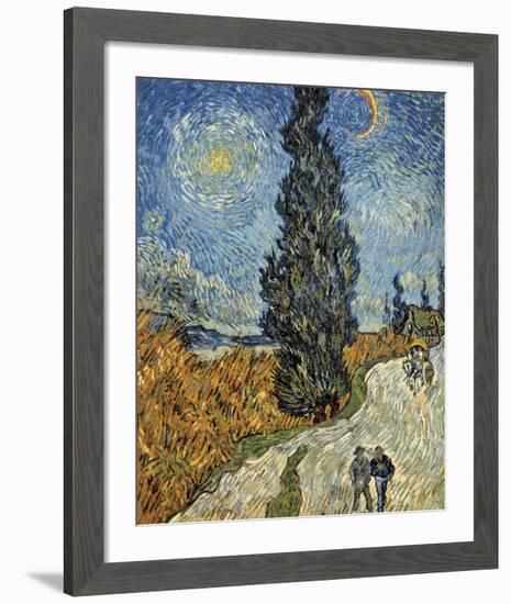 Country Road in Provence by Night, c. 1890-Vincent van Gogh-Framed Art Print