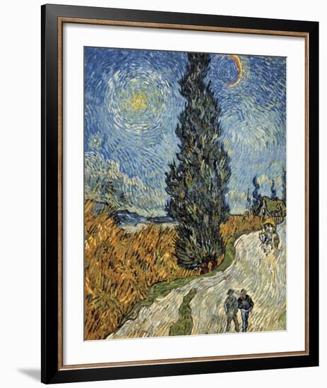 Country Road in Provence by Night, c. 1890-Vincent van Gogh-Framed Art Print