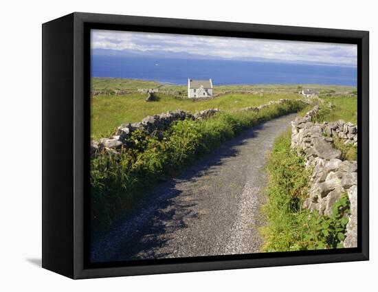 Country Road, Inishmore, Aran Islands, County Galway, Connacht, Republic of Ireland (Eire), Europe-Ken Gillham-Framed Premier Image Canvas