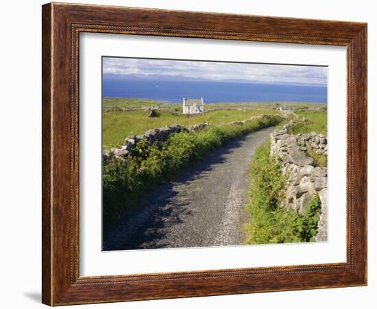 Country Road, Inishmore, Aran Islands, County Galway, Connacht, Republic of Ireland (Eire), Europe-Ken Gillham-Framed Photographic Print