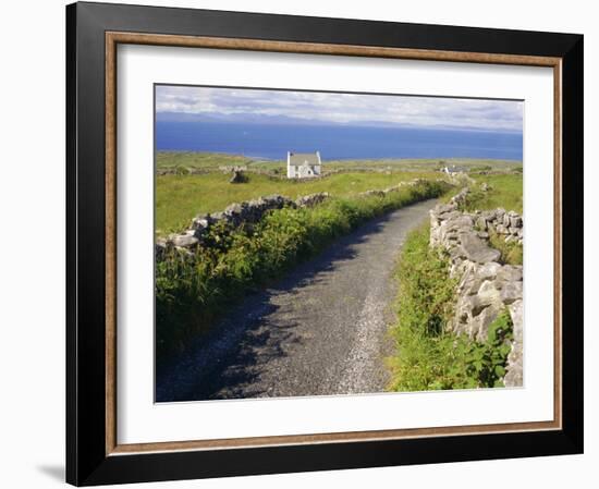 Country Road, Inishmore, Aran Islands, County Galway, Connacht, Republic of Ireland (Eire), Europe-Ken Gillham-Framed Photographic Print