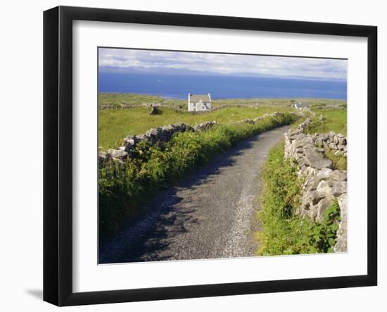 Country Road, Inishmore, Aran Islands, County Galway, Connacht, Republic of Ireland (Eire), Europe-Ken Gillham-Framed Photographic Print