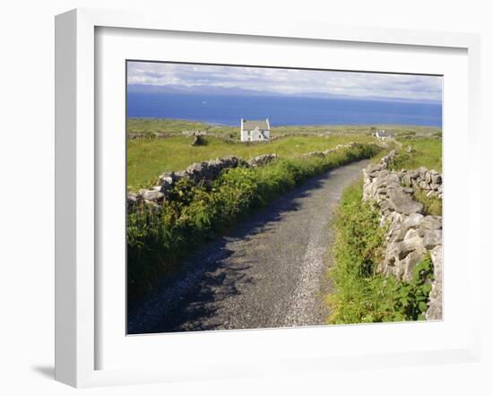 Country Road, Inishmore, Aran Islands, County Galway, Connacht, Republic of Ireland (Eire), Europe-Ken Gillham-Framed Photographic Print