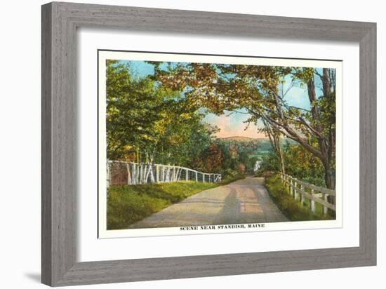 Country Road, Standish, Maine-null-Framed Art Print