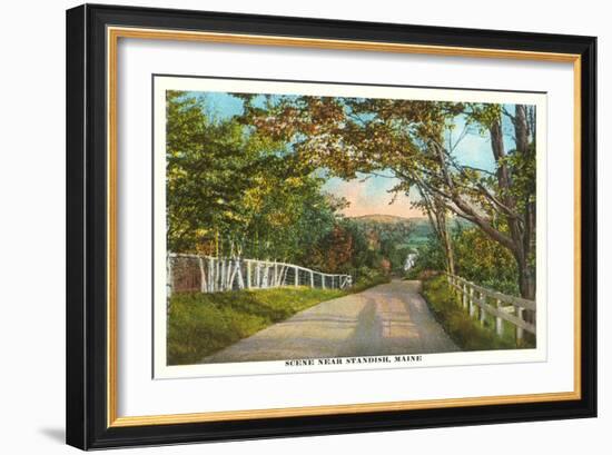 Country Road, Standish, Maine-null-Framed Art Print