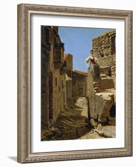 Country Road with Ruins-Filippo Palizzi-Framed Giclee Print