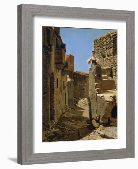 Country Road with Ruins-Filippo Palizzi-Framed Giclee Print