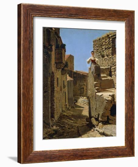 Country Road with Ruins-Filippo Palizzi-Framed Giclee Print