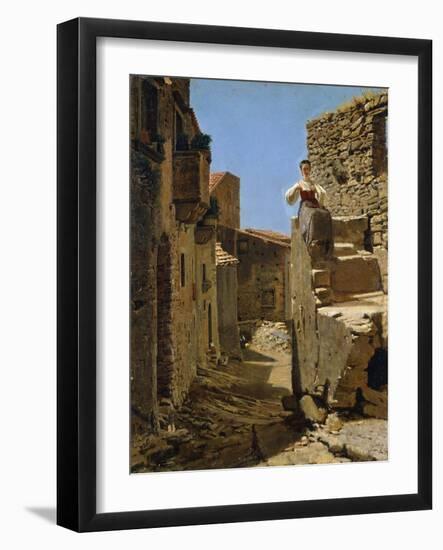 Country Road with Ruins-Filippo Palizzi-Framed Giclee Print