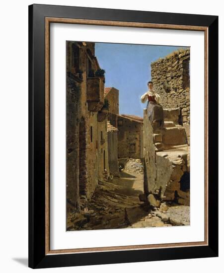 Country Road with Ruins-Filippo Palizzi-Framed Giclee Print