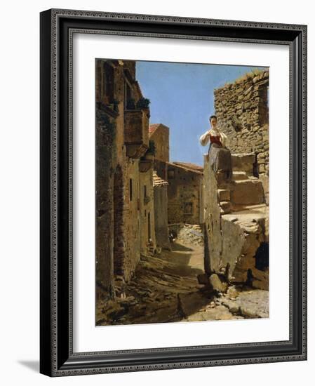 Country Road with Ruins-Filippo Palizzi-Framed Giclee Print