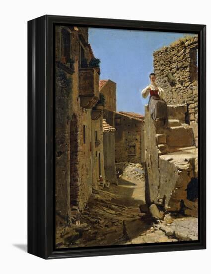 Country Road with Ruins-Filippo Palizzi-Framed Premier Image Canvas