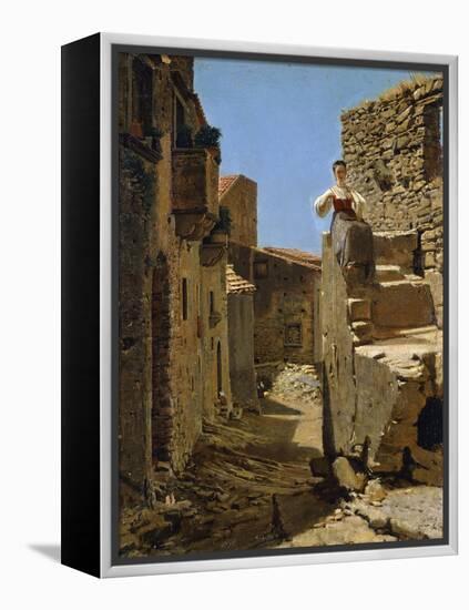 Country Road with Ruins-Filippo Palizzi-Framed Premier Image Canvas