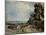 Country Road with Trees and Figures-John Constable-Mounted Giclee Print