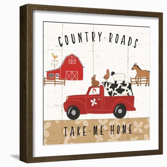 Country Roads III-Laura Marshall-Framed Art Print