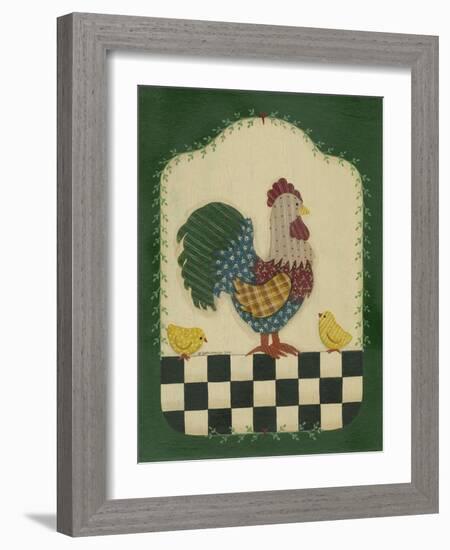 Country Rooster and Chicks-Debbie McMaster-Framed Giclee Print