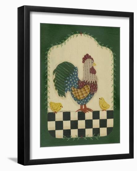 Country Rooster and Chicks-Debbie McMaster-Framed Giclee Print