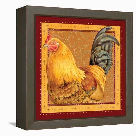 Country Rooster II-Gwendolyn Babbitt-Framed Stretched Canvas