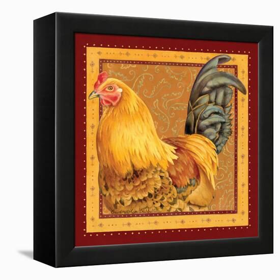 Country Rooster II-Gwendolyn Babbitt-Framed Stretched Canvas