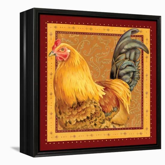 Country Rooster II-Gwendolyn Babbitt-Framed Stretched Canvas