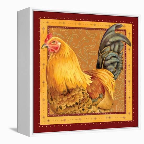 Country Rooster II-Gwendolyn Babbitt-Framed Stretched Canvas
