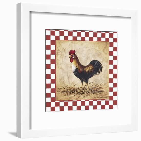 Country Rooster-Peggy Thatch Sibley-Framed Art Print