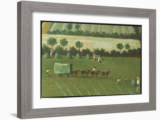 Country Round Dixton Manor, c.1725 (Detail)-English School-Framed Giclee Print