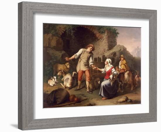 Country Scene-Francesco Londonio-Framed Giclee Print