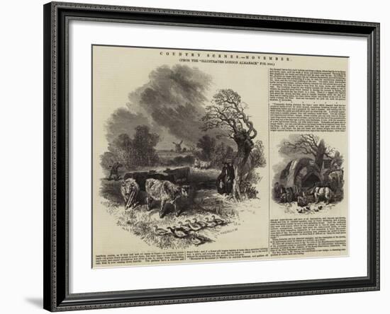 Country Scenes, November-null-Framed Giclee Print