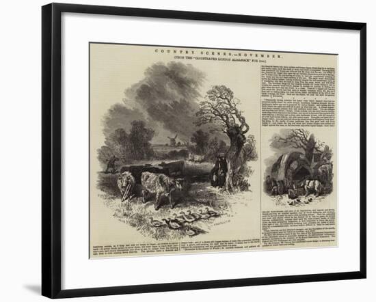 Country Scenes, November-null-Framed Giclee Print