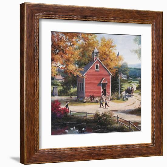 Country School House-unknown Chiu-Framed Art Print