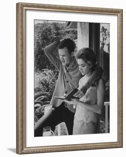 Country Singer Roger Miller and His Wife at Home-Ralph Crane-Framed Premium Photographic Print