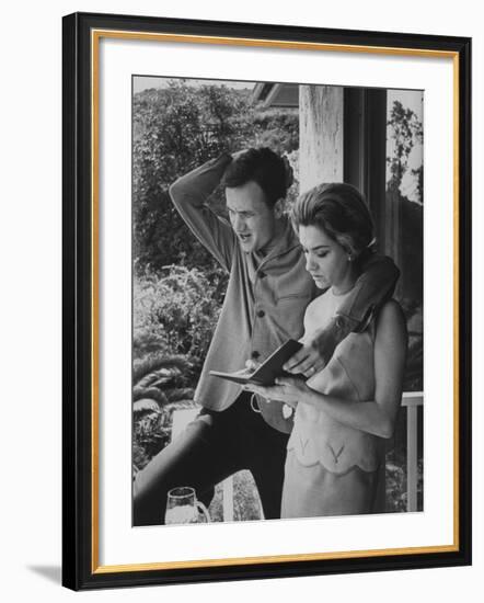 Country Singer Roger Miller and His Wife at Home-Ralph Crane-Framed Premium Photographic Print