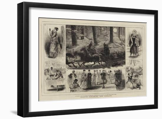 Country Sleighing, New England-null-Framed Giclee Print