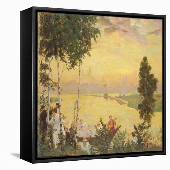 Country Trip, 1918-Boris Michaylovich Kustodiev-Framed Premier Image Canvas