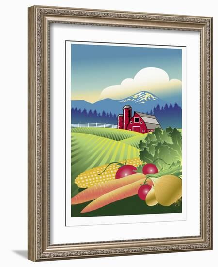 Country Vegetable Farm-Linda Braucht-Framed Giclee Print