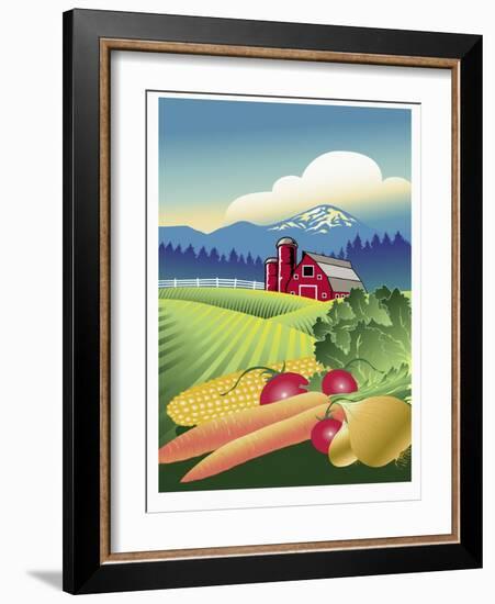 Country Vegetable Farm-Linda Braucht-Framed Giclee Print