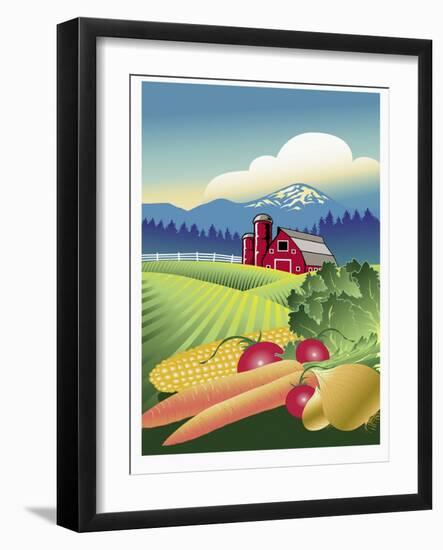Country Vegetable Farm-Linda Braucht-Framed Giclee Print